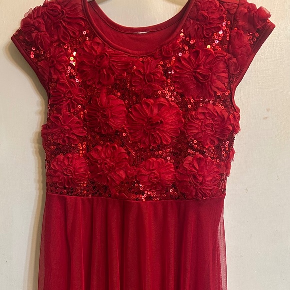 Girls red holiday dress - Picture 1 of 4